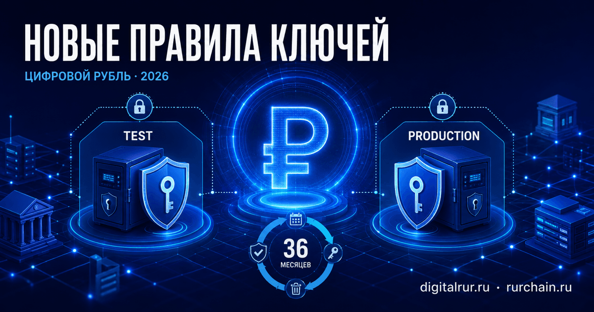Новые правила управления криптографическими ключами платформы цифрового рубля